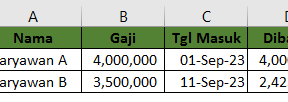 Cara Menghitung Gaji Karyawan Baru Masuk Dalam Excel
